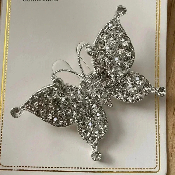 🆕 Butterfly Filigree Brooch Pin Silver🆕 - Picture 2 of 5